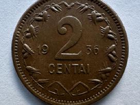 2 Centų Moneta 1936