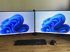Du LG 27 monitoriai su stovu