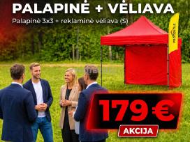 Prekybinė palapinė su reklamine vėliava! Akcija !