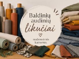 Baldinis audinys, likučiai už savikainą