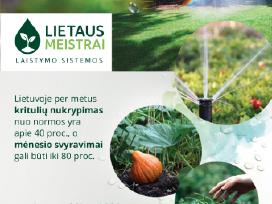 Laistymas, sistemų projektavimas, įrengimas.