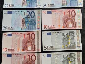 Euro banknotai nominalai 5-10-20 2002m