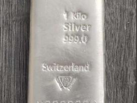 Parduodamas 1 kg sidabro luitas 999 Metalor naujas