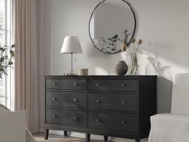 Ikea Idanas komoda ir Hemnes naktiniai staliukai
