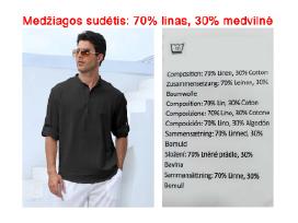 Linen 70%, cotton 30% - vyriški marškiniai vasarai