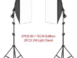 Softbox apšvietimas fotografijai ir video 2 vnt