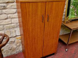 Vintažinė mid century tikmedžio batų spintelė