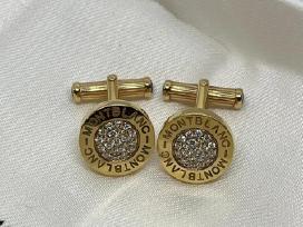 Montblanc Cufflinks Gold Diamonds 104478