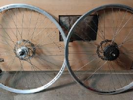 Dviračio 28" ratų komplektas, bagažinė su žibintu