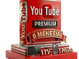 Youtube Premium – 6 Mėnesiai 2 įrenginiai