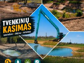 Tvenkiniai: tvenkinių kasimas, gilinimas, valymas!