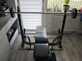 Treniruoklis (Suoliukas, štanga, svoriai)