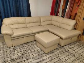 Naturalios odos kampas sofa lova