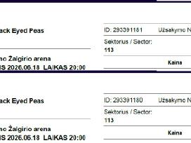 Black Eyed Peas 2 Bilietai 113 sektorius