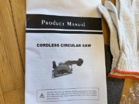 Akumuliatorinis diskinis pjūklas 125 mm 2 bateri