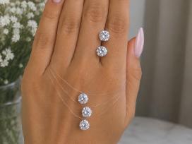 Papuošalai su Swarovski kristalais, sidabru