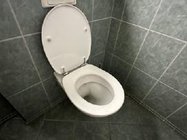 Klozetai, praustuvai, dušo kabinos