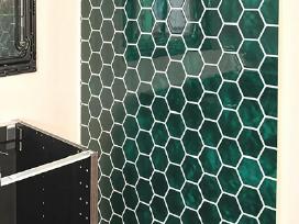32vnt Lipnios 3D hexagon sienų plytelės