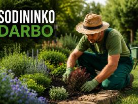 Sodininko Paslaugos žolės pjovimas, sodo priežiura