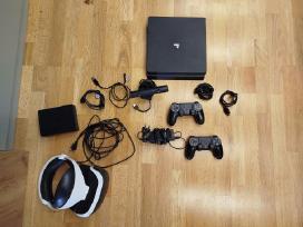Ps4 slim 500gb atristas + 2 pulteliai + Vr 2