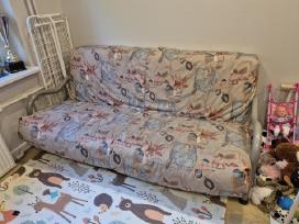 Dovanojama sofa-lova su patalynės dėže