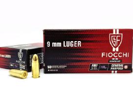 Šoviniai Fiocchi kal. 9mm Luger Fmj 115gr