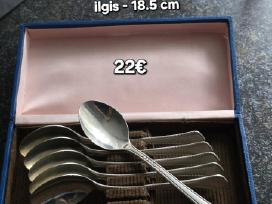 Vintažiniai melchioriniai desertiniai 6 šaukštai