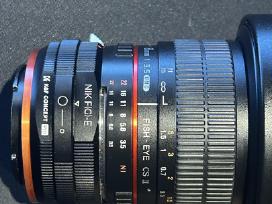 Samyang 8mm F3.5 fish eye F-mount +e-mount adapter