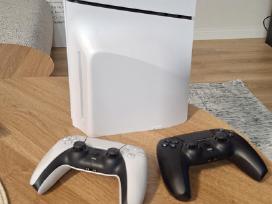 Parduodu Ps5 Slim 1tb , 2 pulteliai ,garantija