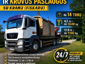 Pervežimo su kranu paslaugos ( fiskaras, kranas)