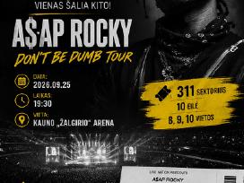 3 bilietai į "a$ap Rocky" koncertą