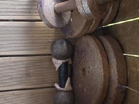 Svoriai hanteliams, apie 109 kg