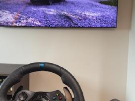 Parduodamas Logitech g923 vairas su bėgiais.
