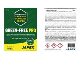 Green Free priemonė kuri naikina samanas, kerpes.