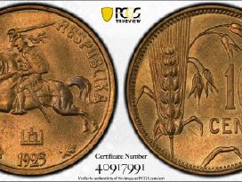1925m. 10 centu - Pcgs Ms 65 -