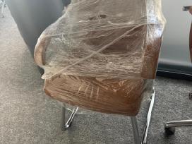 Prabangi natūralios odos biuro kėdė
