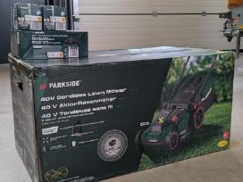 Parkside 40v (2x20v) bešepetėlinė vejapjovė