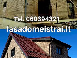 Fasadų šiltinimas, dekoras, klinkeris. Klaipėda