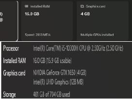 Lenovo Ideapad Gaming 3 / Gtx 1650 / 16 GB