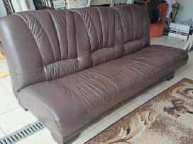 Parduodu odinę sofa lova