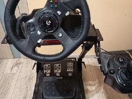 Logitech g920 + gear shift + stovas