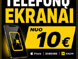 iPhone, Samsung, Huawei, Xiaomi ekranai