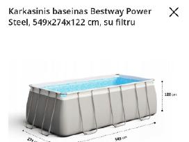 Parduodamas bestway baseinas 549x274x 122