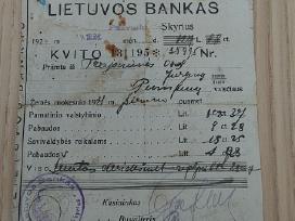 Lietuvos banko Pasvalio skyriaus kvitas. 1924