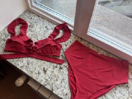 Oysho Ruffle raudonas atskiras bikinis 40/42 dydis