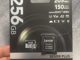 Lexar silver micro sd atminties kortele 256gb