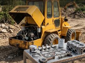 Bobcat, kubota, statybinės technikos dalys