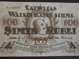100 Rubli 1919 m. Latvia, Seria S