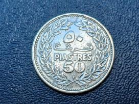 50 piastrų 1952m. Libija sidabras