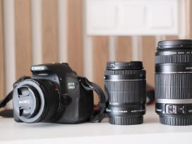 Canon EOS 700d + 3 objektyvai + 2 baterijos